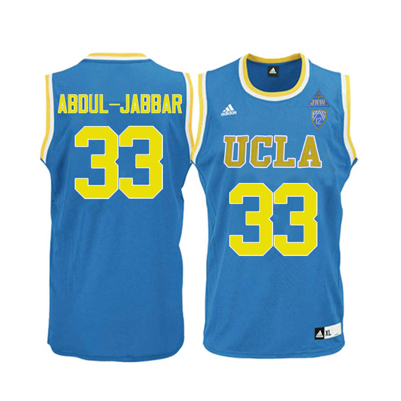 Men UCLA Bruins #33 Kareem Abdul-Jabbar College Basketball Jerseys-Blue - Click Image to Close